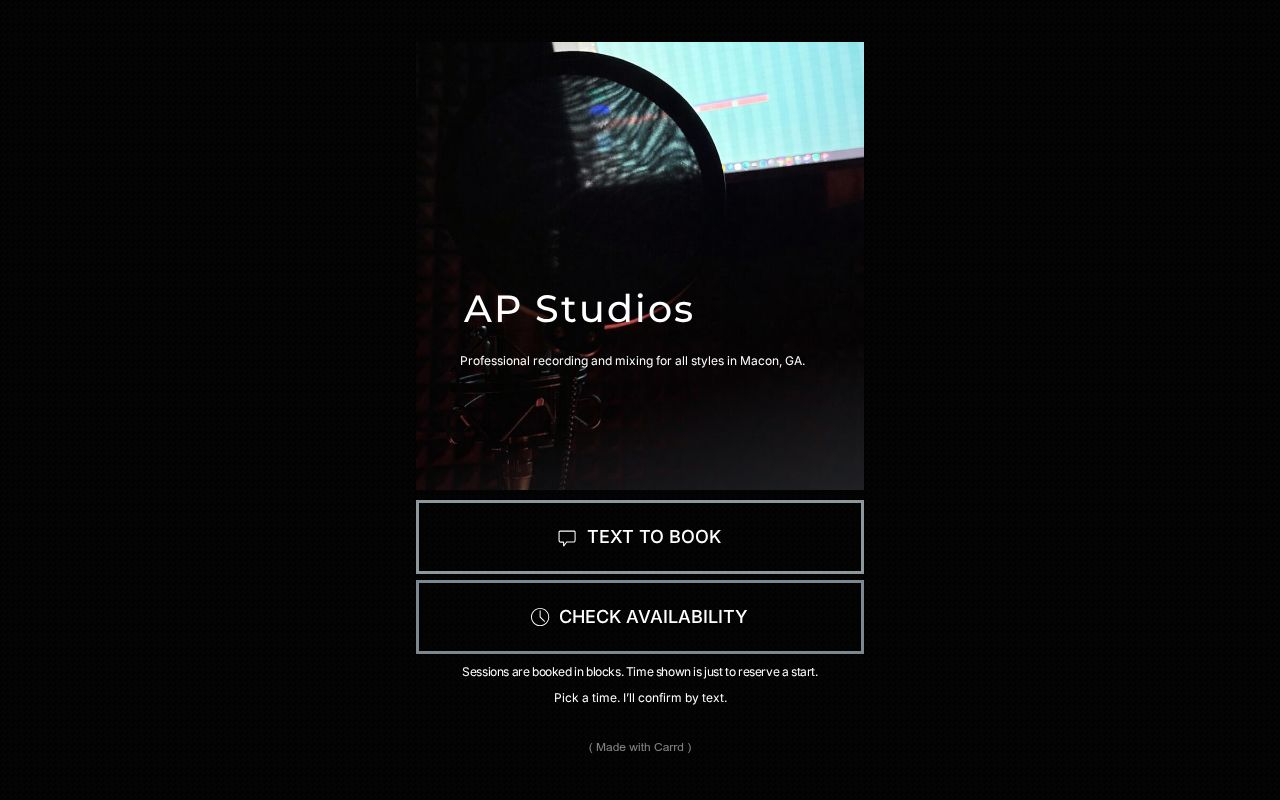 Real studio photo for ADAP Studios